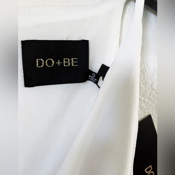 Do+Be white V-neck tulip cut mini dress women’s size small - Picture 5 of 8